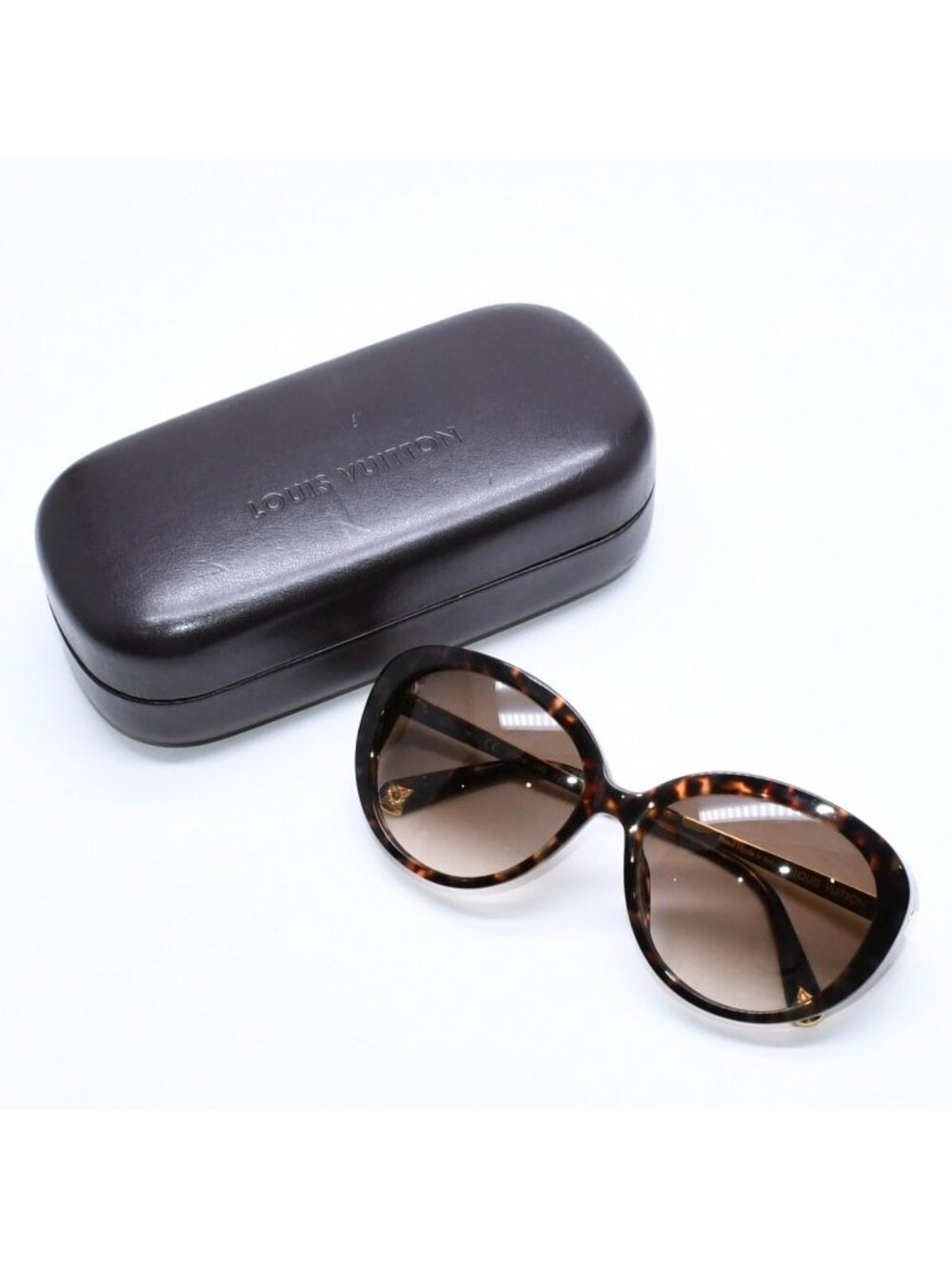 Louis Vuitton LV Blue Bell Sunglasses Eyewear Tortoiseshell Color Gold